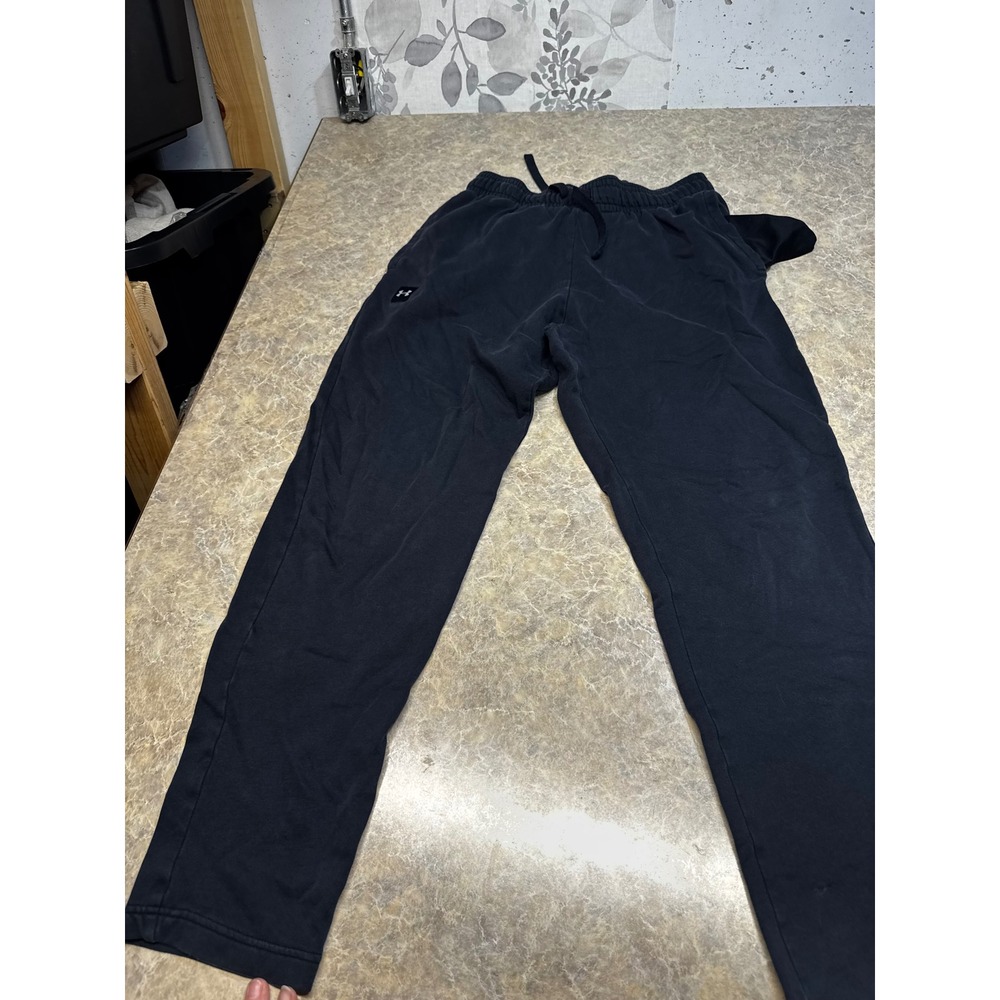 Under Armour Womens Loose Fit Fleece Sweatpants Black Joggers Large 4019